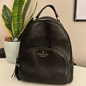 Leather Black Mini Backpack